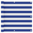 Écran de balcon blanc et bleu 90x300 cm tissu oxford