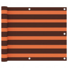 Écran de balcon orange et marron 75x300 cm tissu oxford