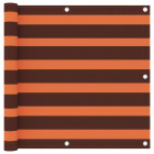 Écran de balcon orange et marron 90x400 cm tissu oxford