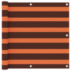 Écran de balcon orange et marron 90x500 cm tissu oxford