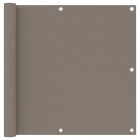 Écran de balcon taupe 90x400 cm tissu oxford