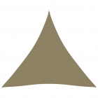 Voile de parasol tissu oxford triangulaire 6x6x6 m beige