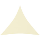 Voile toile d'ombrage parasol parasol tissu oxford triangulaire 3 x 3 x 3 m crème 