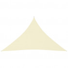 Voile de parasol tissu oxford triangulaire 3,5x3,5x4,9 m crème