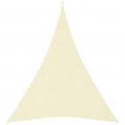 Voile de parasol tissu oxford triangulaire 5x7x7 m crème