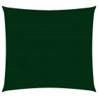 Voile de parasol tissu oxford carré 4,5x4,5 m vert foncé