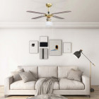Ventilateur de plafond avec lampe 106 cm - Couleur au choix