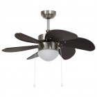 Ventilateur de plafond avec lampe 76 cm - Couleur au choix