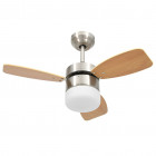 Ventilateur de plafond lampe et télécommande 76 cm - Couleur au choix