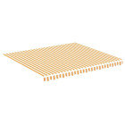 Tissu de remplacement pour auvent jaune et blanc 4x3,5 m