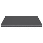 Tissu de remplacement pour auvent anthracite 4,5x3,5 m