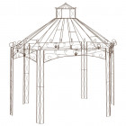 Pavillon de jardin marron antique 400x258x378 cm fer