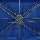 Parasol déporté à double toit bleu azuré 400x300 cm