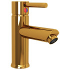 Robinet de lavabo de salle de bain robinet d'évier mitigeur de salle de bain mitigeur de salle d'eau maison intérieur 17,6 cm doré