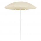 Parasol d'extérieur avec mât en acier sable 180 cm
