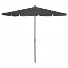 Parasol de jardin avec mât 210x140 cm anthracite