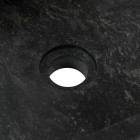 Armoire de toilette en teck solide avec lavabo en marbre noir