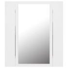 Armoire salle de bain à miroir led 40 x 12 x 45 cm acrylique blanc helloshop26 02_0006649