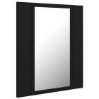 Armoire à miroir de salle de bain led 40 x 12 x 45 acrylique noir 