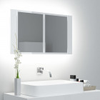 Armoire à miroir de bain à led 80x12x45 cm - Couleur au choix