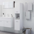 Armoire de salle de bain blanc 30x30x130 cm aggloméré