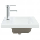 Lavabo encastré avec robinet 61x39x18 cm céramique blanc