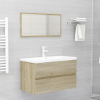 Ensemble de meubles de bain 2 pcs - 80 x 38,5 x 45 cm aggloméré - Couleur au choix