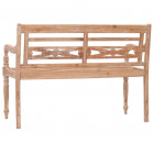 Banc batavia 120 cm huilé en blanc bois de teck solide