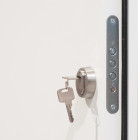 Porte d'entrée aluminium blanc 110x207,5 cm
