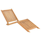 Transat chaise longue bain de soleil lit de jardin terrasse meuble d'extérieur bois de teck solide helloshop26 02_0012715