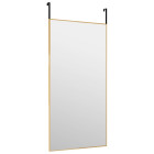 Miroir de porte doré 40x80 cm verre et aluminium