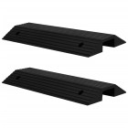 Rampes de seuil de pont 2 pcs 80x40x8 cm caoutchouc