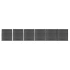Ensemble de panneau de clôture wpc 1045x186 cm noir