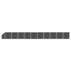Ensemble de panneau de clôture wpc 1830x(105-186) cm noir