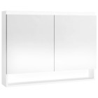 Armoire à miroir de salle de bain 80 x 15 x 60cm mdf blanc brillant helloshop26 02_0006715