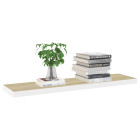 Étagères flottantes 2 pcs chêne et blanc 90x23,5x3,8 cm mdf