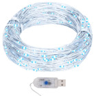 Guirlande lumineuse micro led 40m 400led blanc froid 8fonctions