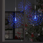  Feux d'artifice de Noël d'extérieur 10 pcs Bleu 20 cm 1400 LED