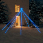 Lumières d'arbre de noël intérieur/extérieur 576 led bleu 3,6 m