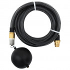 Tuyau d'aspiration avec raccords en laiton 5 m 25 mm noir