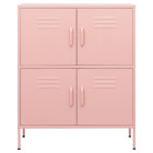 Armoire de rangement rose 80x35x101,5 cm acier industriel