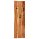 Porte-manteaux muraux 2 pcs 36x3x110 cm rustique bois d'acacia massif