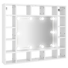 Armoire de miroir avec led 91 x 15 x 76,5 cm blanc brillant helloshop26 02_0006541