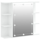 Armoire à miroir avec led 70 x 16,5 x 60 cm blanc helloshop26 02_0006655