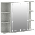 Armoire à miroir avec led 70 x 16,5 x 60 cm gris helloshop26 02_0006674