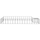 Chenil extérieur cage enclos parc animaux chien 26,62 m² 110 cm acier noir