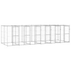 Chenil extérieur cage enclos parc animaux chien extérieur acier galvanisé 14,52 m²  02_0000407