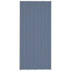 Panneaux de toiture 12 pcs acier galvanisé gris 100x45 cm