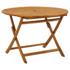 Table pliable de jardin 110 cm bois d'acacia massif