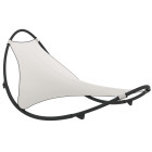 Transat design chaise longue bain de soleil d'extérieur à bascule avec roues acier et textilène - Couleur au choix